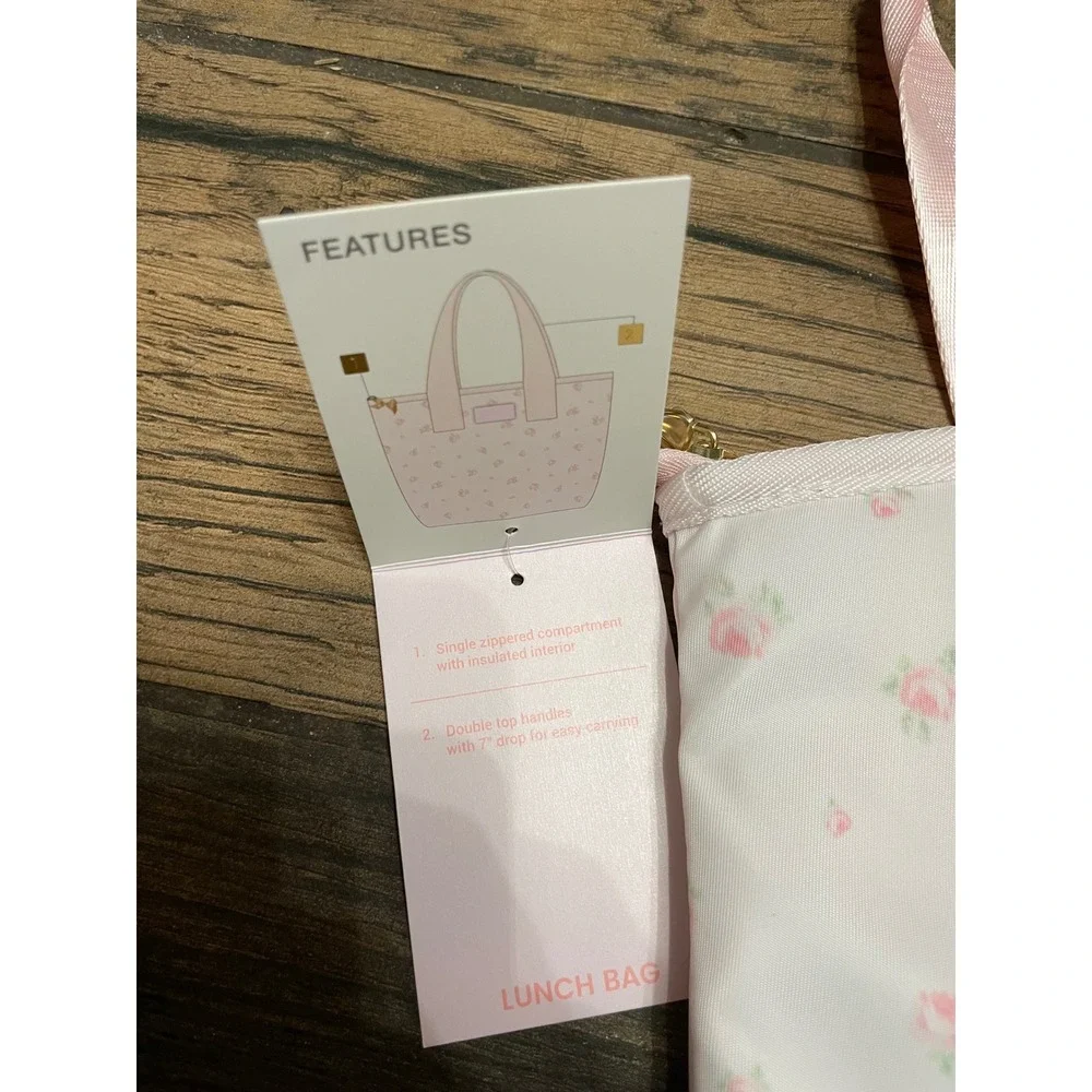 LoveShackFancy x Yoobi Pink Floral Backpack and Insulated Lunch Bag Set NWT